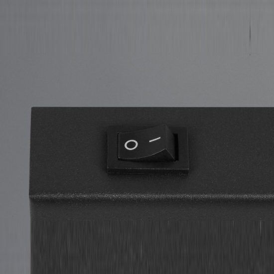 Applique per comodino camera da letto con faretto orientabile mini moderna nera interruttore