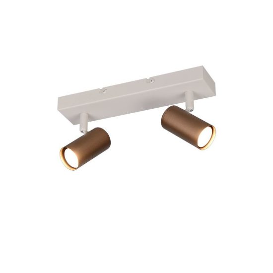 Plafoniera con 2 faretti orientabili mini moderna caffe