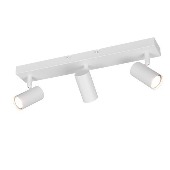 Plafoniera con 3 faretti orientabili mini moderna bianca