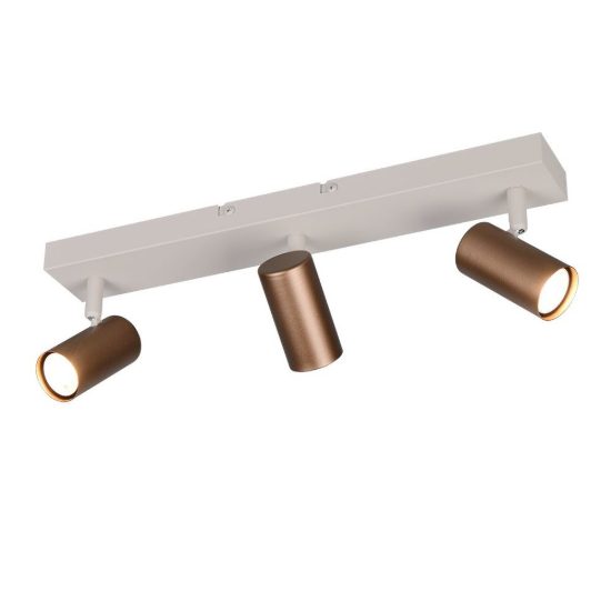 Plafoniera con 3 faretti orientabili mini moderna caffe