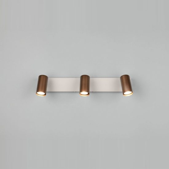 Plafoniera con 3 faretti orientabili mini moderna caffe