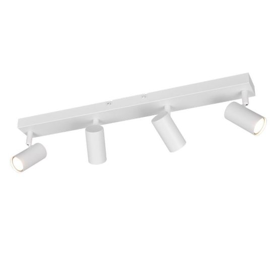 Plafoniera con 4 faretti orientabili mini moderna bianca