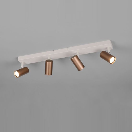 Plafoniera con 4 faretti orientabili mini moderna caffe