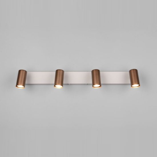 Plafoniera con 4 faretti orientabili mini moderna caffe