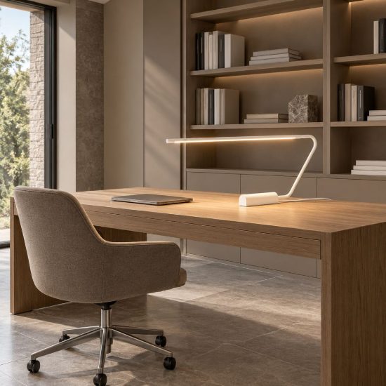 Lampada da scrivania led 6,5w cct 2700k 4000k 6500k touch per ufficio con testa girevole bianca