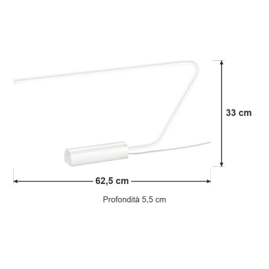 Lampada da scrivania led 6,5w cct 2700k 4000k 6500k touch per ufficio con testa girevole bianca