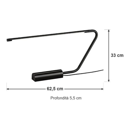 Lampada da scrivania led 6,5w cct 2700k 4000k 6500k touch per ufficio con testa girevole nera