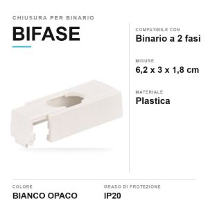Chiusura per binario bifase bianca