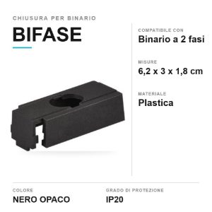 Chiusura per binario bifase nera