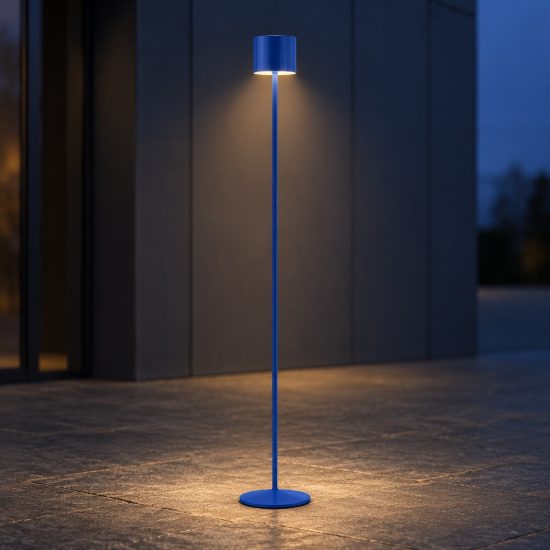 Piantana ricaricabile da esterno led 3w cct 2300k 4000k ip44 moderna blu