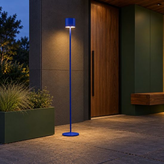 Piantana ricaricabile da esterno led 3w cct 2300k 4000k ip44 moderna blu