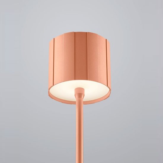 Piantana ricaricabile da esterno led 3w cct 2300k 4000k ip44 moderna salmone