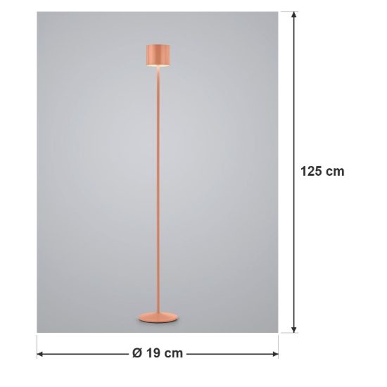Piantana ricaricabile da esterno led 3w cct 2300k 4000k ip44 moderna salmone
