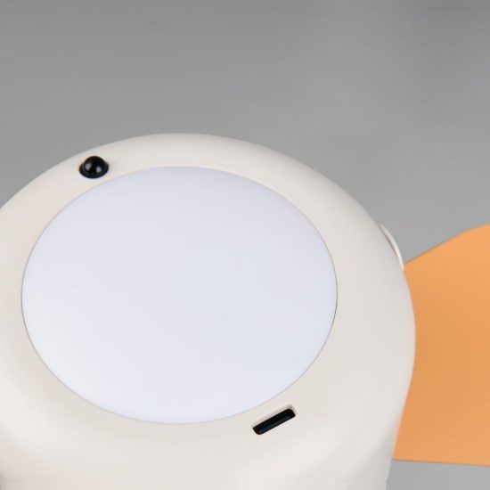 Ventilatore da soffitto portatile led 0,5w 4000k ricaricabile con telecomando bianco con 3 pale