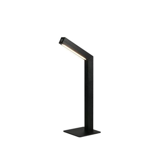 Lampada da scrivania ricaricabile led 2w 3000k touch per ufficio con testa magnetica nera