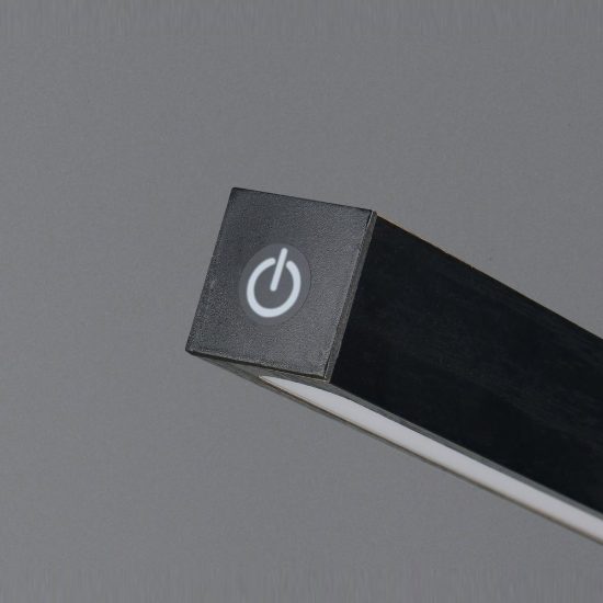 Lampada da scrivania ricaricabile led 2w 3000k touch per ufficio con testa magnetica nera