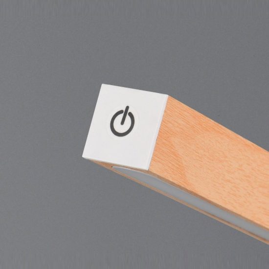 Lampada da scrivania ricaricabile led 2w 3000k touch per ufficio con testa magnetica effetto legno