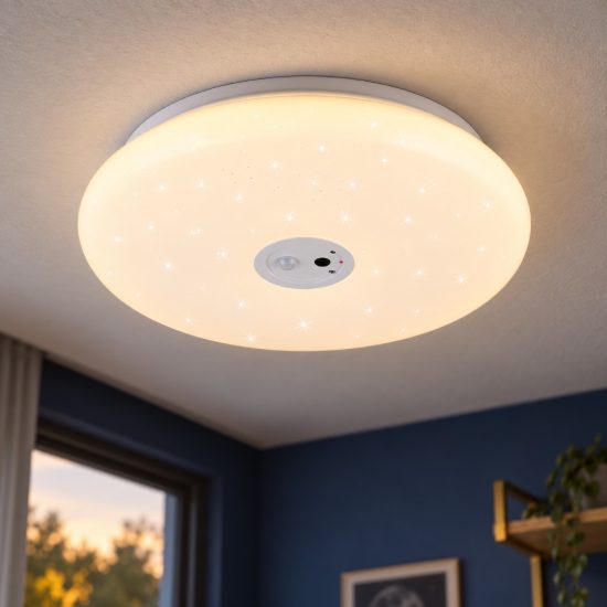 Plafoniera led 20w cct 3000k 6000k smart tuya con videocamera bianca effetto cielo stellato