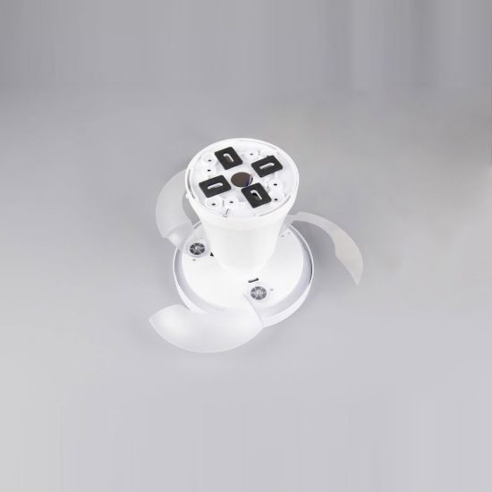 Ventilatore da soffitto led 13w cct 2700k 6500k con telecomando pale a scomparsa bianco per max 13mq