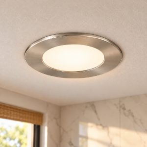 Faretto da incasso per cartongesso led 6w cct 2300k 3000k 4000k ip44 rotondo nichel opaco