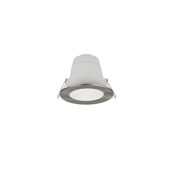 Faretto da incasso per cartongesso led 6w cct 2300k 3000k 4000k ip44 rotondo nichel opaco