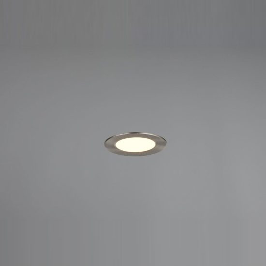 Faretto da incasso per cartongesso led 6w cct 2300k 3000k 4000k ip44 rotondo nichel opaco