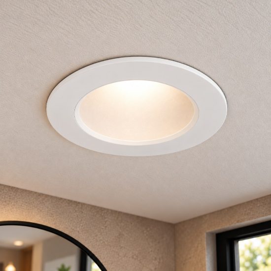 Faretto da incasso per cartongesso led 6w cct 2300k 3000k 4000k ip44 rotondo bianco