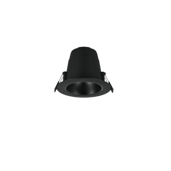 Faretto da incasso per cartongesso led 6w cct 2300k 3000k 4000k ip44 rotondo nero