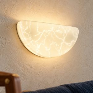 Applique per salotto led 10,5w 4000k moderna con diffusore effetto ghiaccio