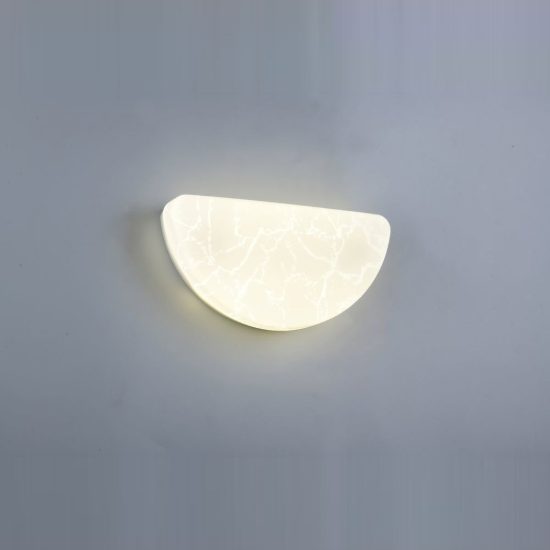 Applique per salotto led 10,5w 4000k moderna con diffusore effetto ghiaccio