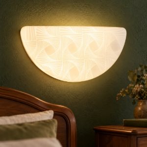 Applique per salotto led 10,5w 4000k moderna con diffusore effetto rete