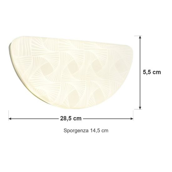 Applique per salotto led 10,5w 4000k moderna con diffusore effetto rete