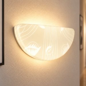 Applique per salotto led 10,5w 4000k moderna con diffusore effetto foglie