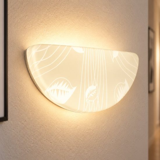 Applique per salotto led 10,5w 4000k moderna con diffusore effetto foglie
