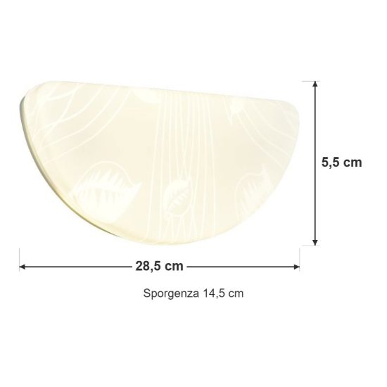 Applique per salotto led 10,5w 4000k moderna con diffusore effetto foglie