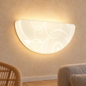 Applique per salotto led 10,5w 4000k moderna con diffusore effetto giglio