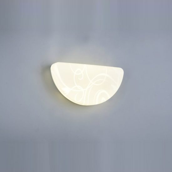 Applique per salotto led 10,5w 4000k moderna con diffusore effetto giglio