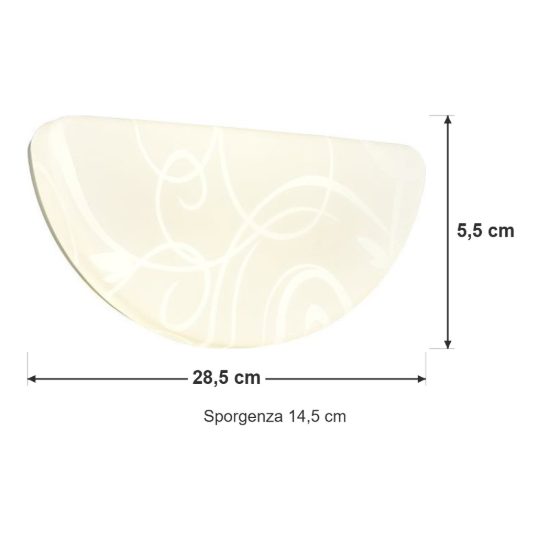 Applique per salotto led 10,5w 4000k moderna con diffusore effetto giglio