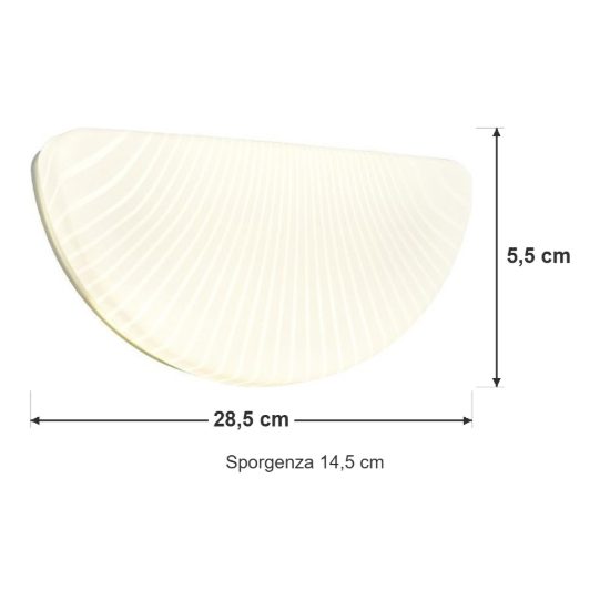 Applique per salotto led 10,5w 4000k moderna con diffusore effetto righe