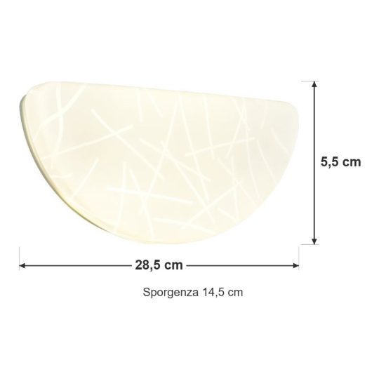Applique per salotto led 10,5w 4000k moderna con diffusore effetto bacchette