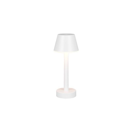 Lampada da tavolino ricaricabile da esterno led 1,5w 3000k touch ip44 moderna bianca