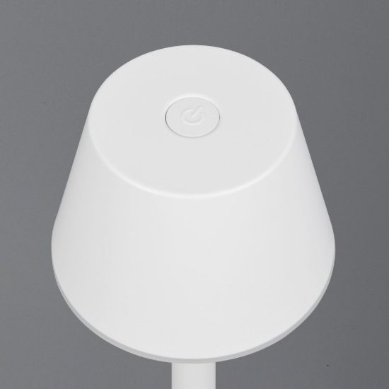 Lampada da tavolino ricaricabile da esterno led 1,5w 3000k touch ip44 moderna bianca