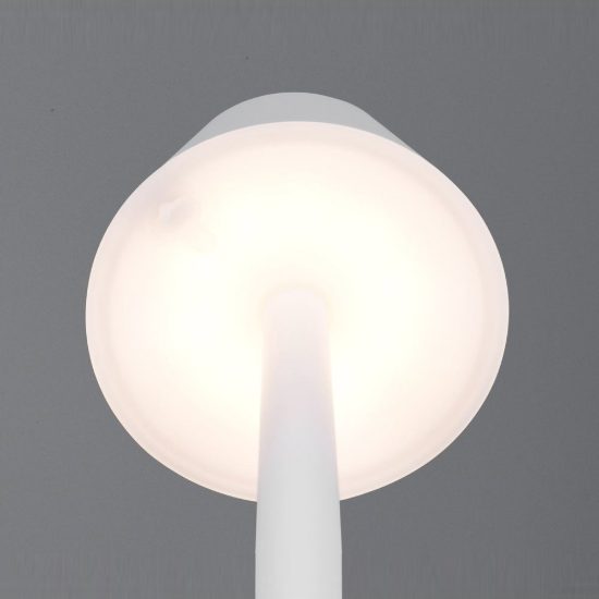 Lampada da tavolino ricaricabile da esterno led 1,5w 3000k touch ip44 moderna bianca