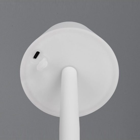 Lampada da tavolino ricaricabile da esterno led 1,5w 3000k touch ip44 moderna bianca