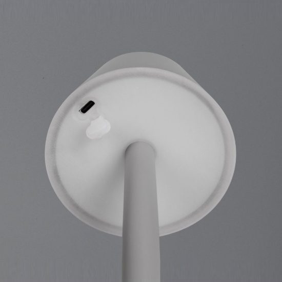 Lampada da tavolino ricaricabile da esterno led 1,5w 3000k touch ip44 moderna grigia