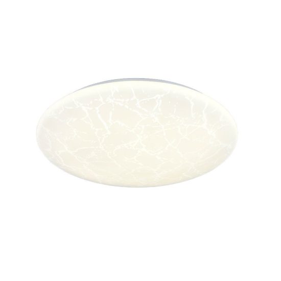 Plafoniera led 24w 4000k moderna rotonda con diffusore effetto ghiaccio