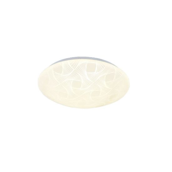 Plafoniera led 16w 4000k moderna rotonda con diffusore effetto rete