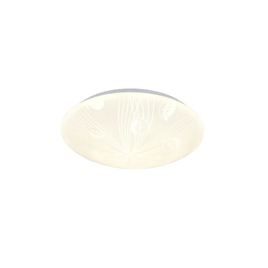 Plafoniera led 16w 4000k moderna rotonda con diffusore effetto foglie