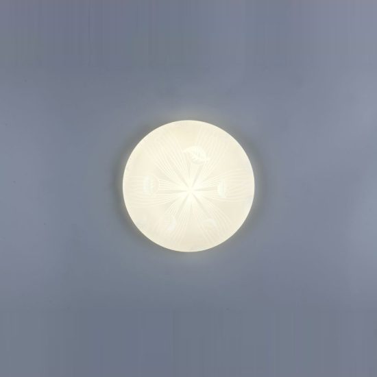 Plafoniera led 16w 4000k moderna rotonda con diffusore effetto foglie