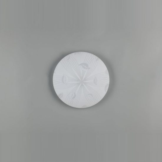 Plafoniera led 16w 4000k moderna rotonda con diffusore effetto foglie